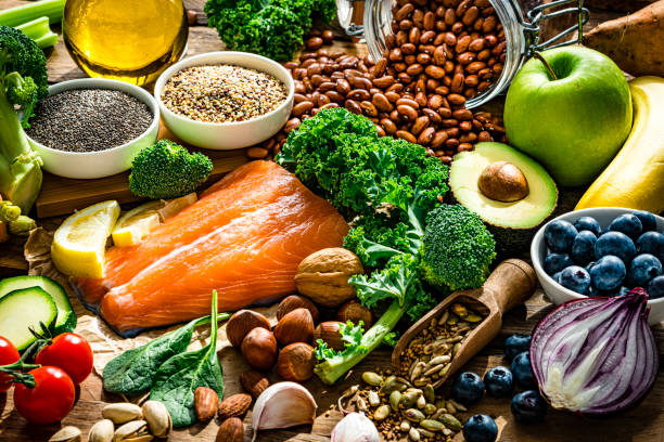 Nuts & Beries Healthy and well balanced group of food for heart care. High resolution 42Mp studio digital capture taken with Sony A7rII and Sony FE 90mm f2.8 macro G OSS lens